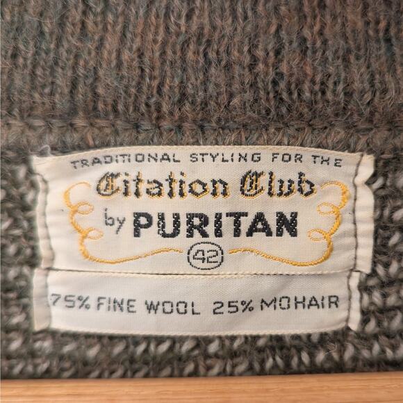 Vintage Citation Club by Puritan Argyle Cardigan – Unisex (Size 42 / M-L) - Picture 4 of 4